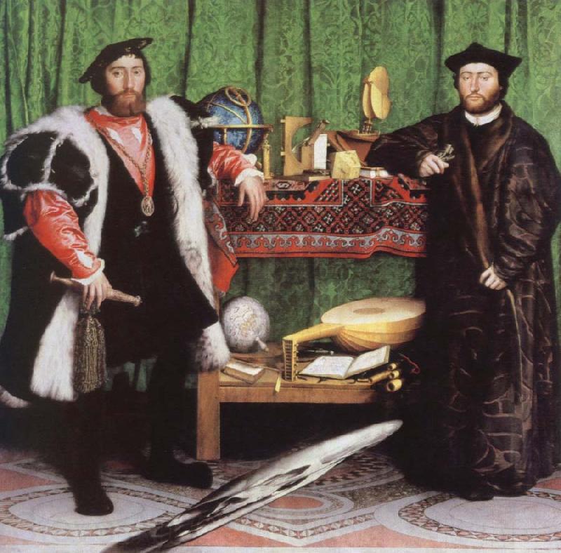 Hans holbein the younger the ambassadors Spain oil painting art